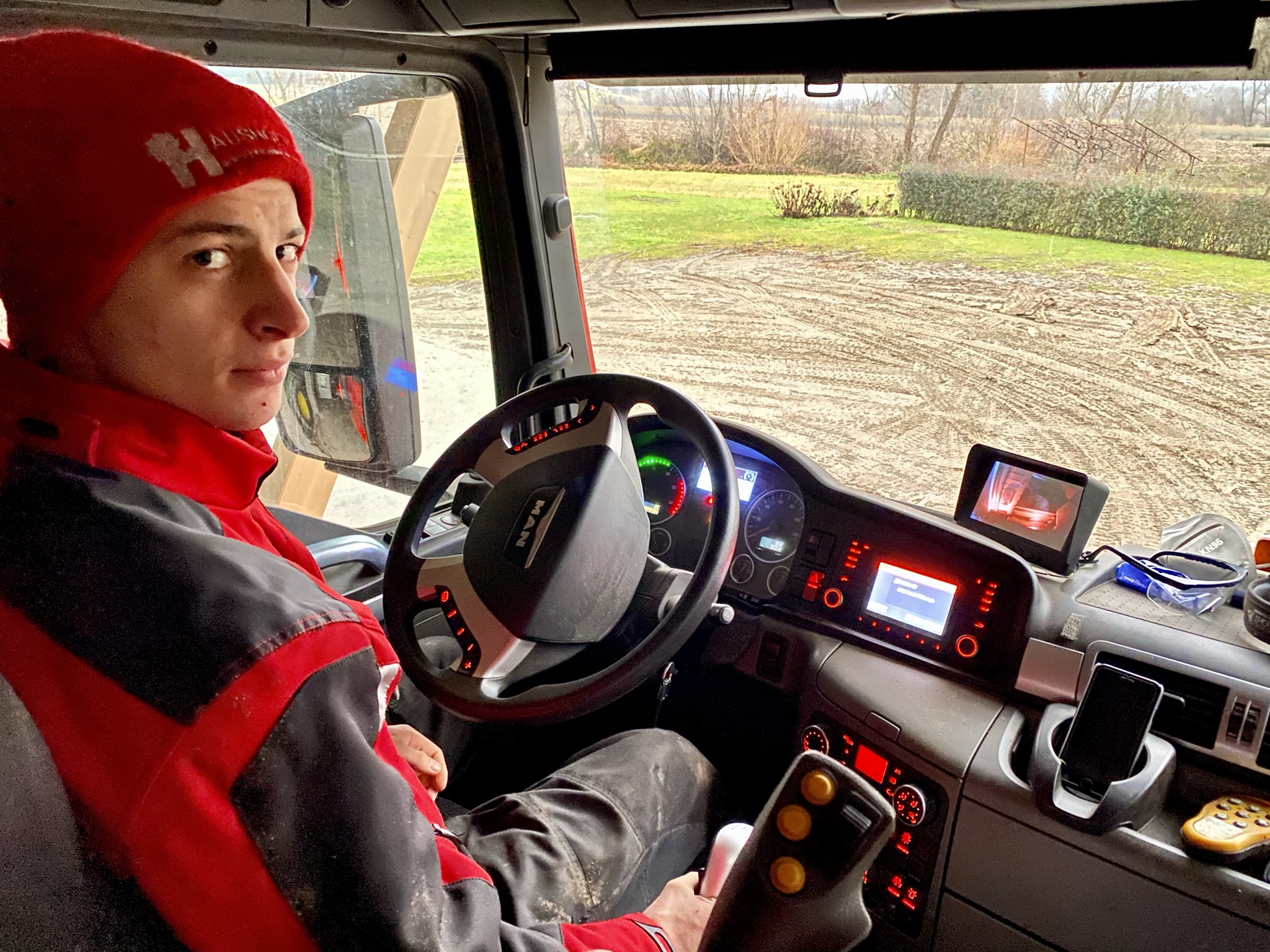 Jakob im Biber 84 LKW kurz vor der Abfahrt zum Kunden